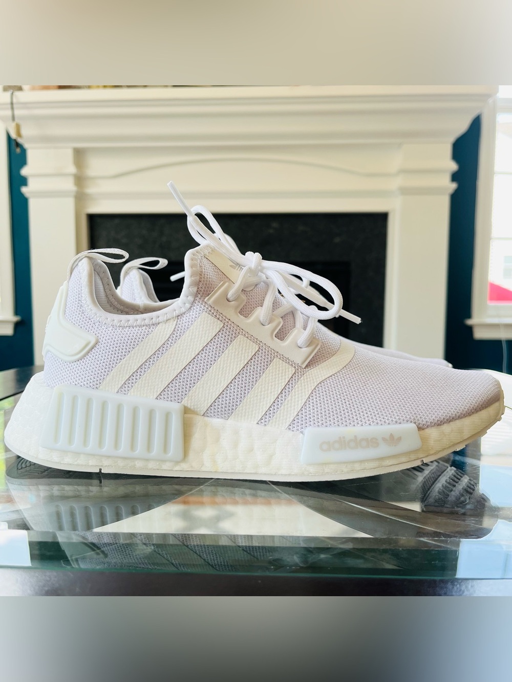 Adidas NMD_R1 Refined Shoes Junior's 5.5 (women's 7) 'White Grey' H02334